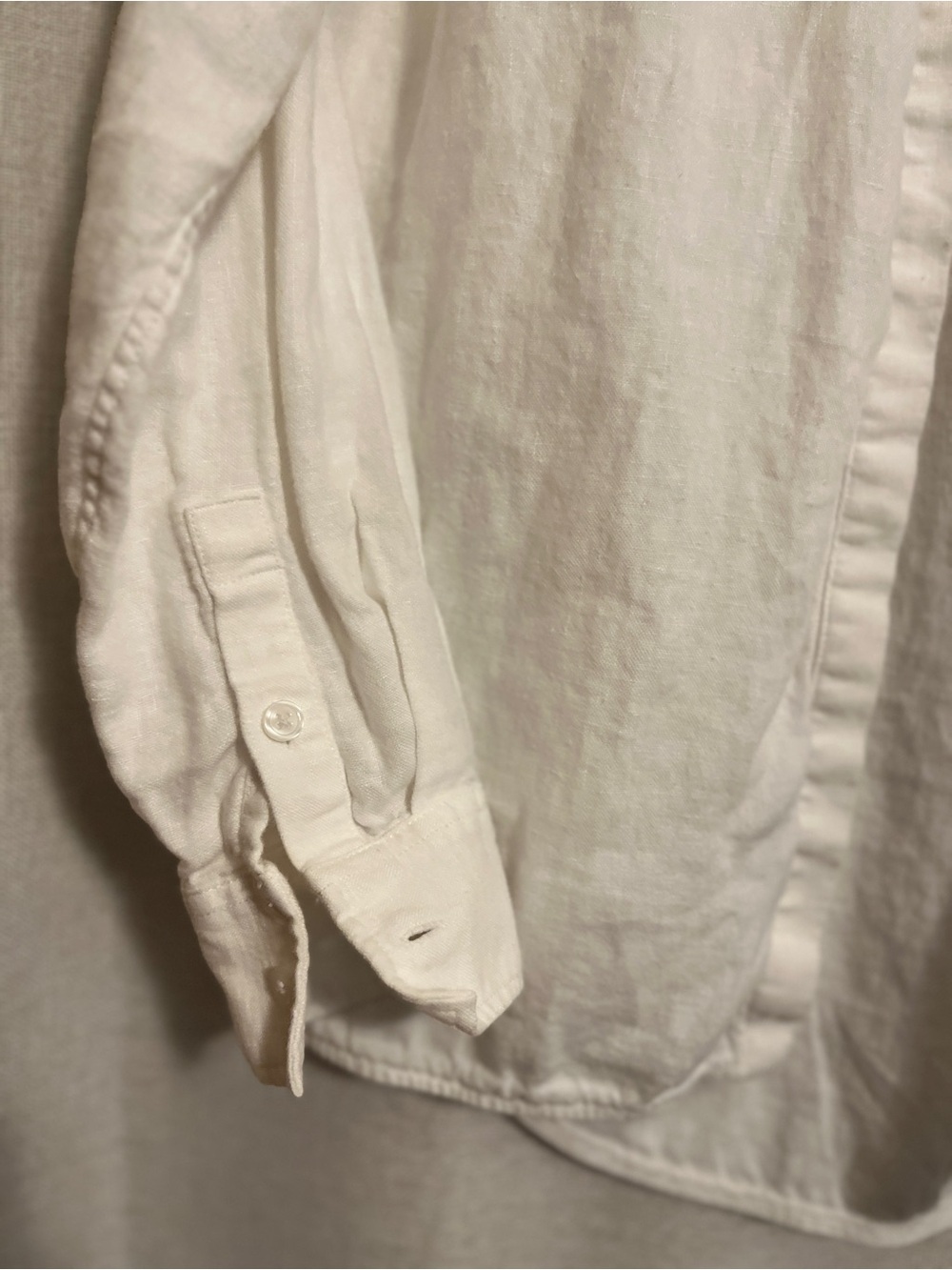 ATHLETA Linen Button Down Shirt Women’s Medium White Oversized - Picture 6 of 7